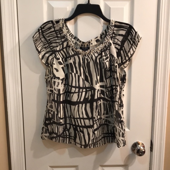 🌸NEW🌸 Bob Mackie Vintage Zebra Silk Top - Picture 2 of 15